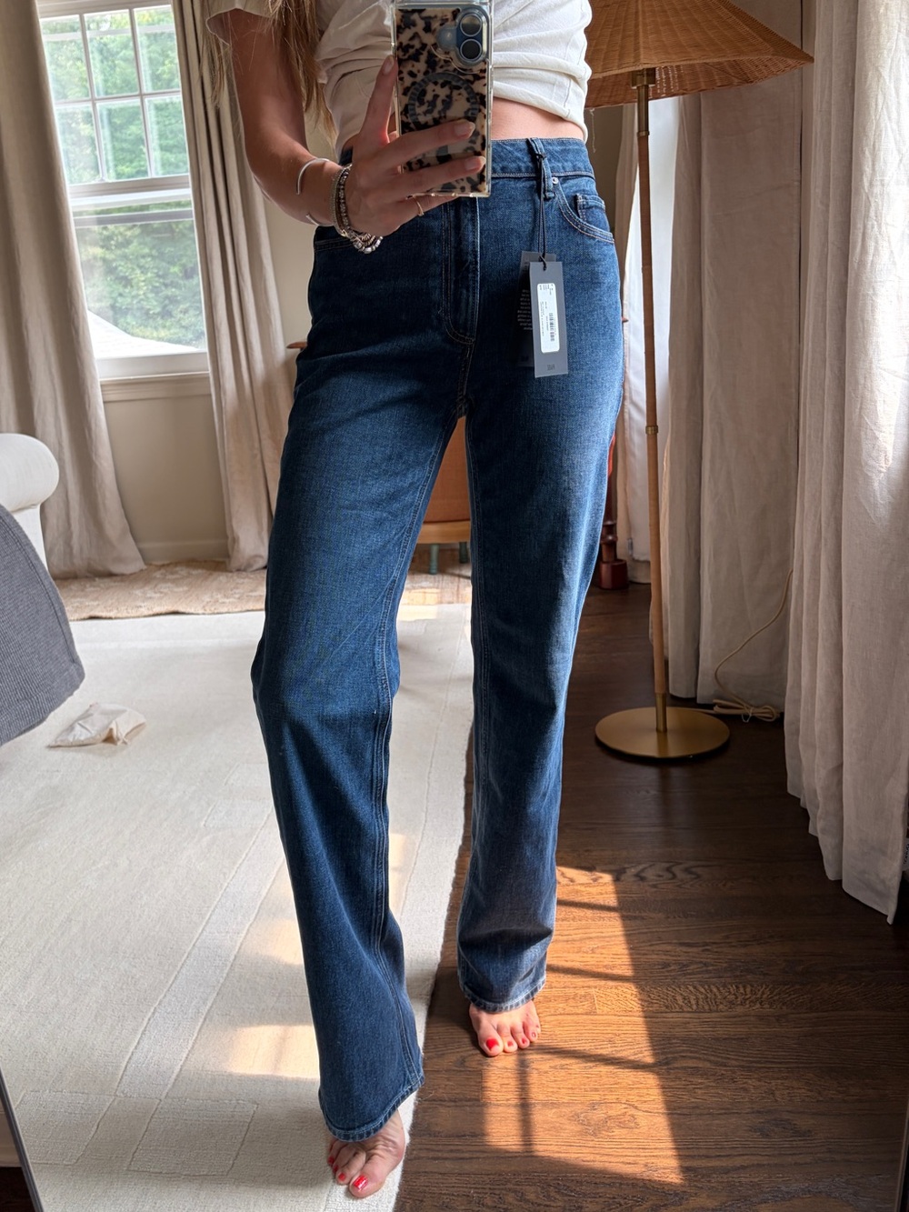 PAIGE Stevie Jeans BNWT sz 25 Heritage Wash. High Rise Straight-Leg Jeans